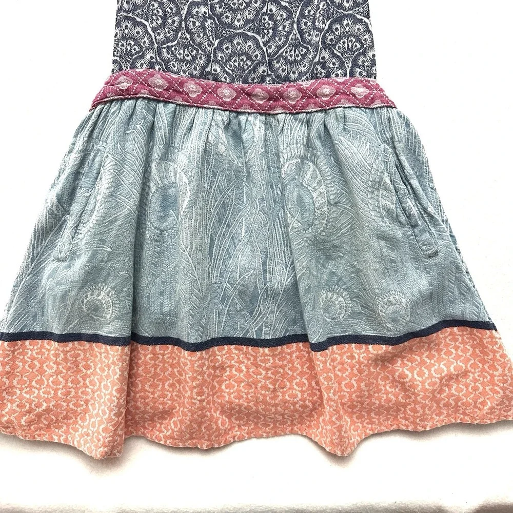Liberty for Anthropologie RARE Jacquard-Woven Apron Pockets Neck And Back Tie‎